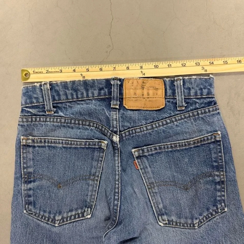 Vintage 80s Levi's faded straight leg Orange tab jeans - Picture 2 of 6